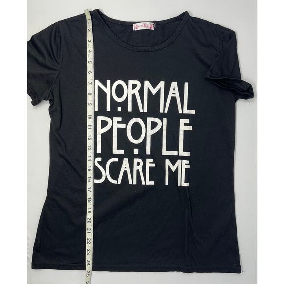 Normal People Scare Me T-shirt Women's guesstimated size S Pre-Owned in good con - Picture 3 of 6